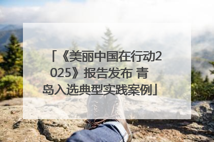 《美丽中国在行动2025》报告发布 青岛入选典型实践案例