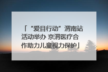 “爱目行动”渭南站活动举办 京渭医疗合作助力儿童视力保护