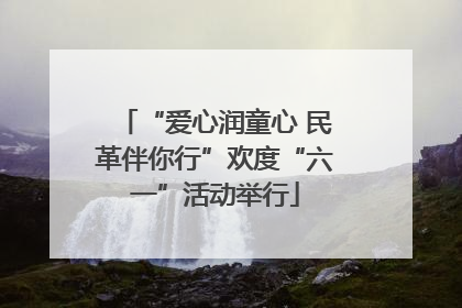 “爱心润童心 民革伴你行”欢度“六一”活动举行