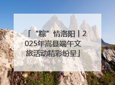 “粽”情洛阳丨2025年嵩县端午文旅活动精彩纷呈