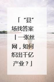 “县”场找答案丨一张丝网，如何织出千亿产业？