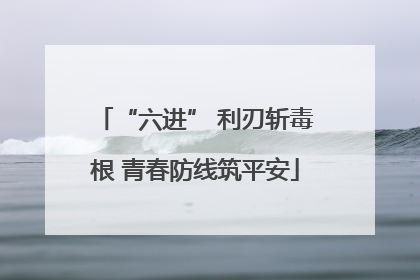 “六进” 利刃斩毒根 青春防线筑平安