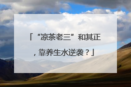 “凉茶老三”和其正，靠养生水逆袭？