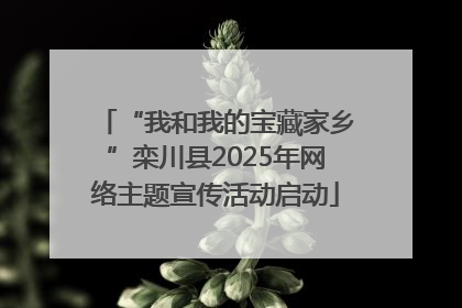 “我和我的宝藏家乡”栾川县2025年网络主题宣传活动启动