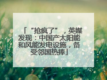 “抢疯了”，英媒发现：中国产太阳能和风能发电设施，备受邻国热捧