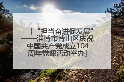 “担当奋进促发展”——淄博市博山区庆祝中国共产党成立104周年党课活动举办