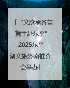 “文脉承齐鲁 携手赴东平” 2025东平湖文旅济南推介会举办