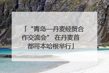 “青岛—丹麦经贸合作交流会” 在丹麦首都哥本哈根举行