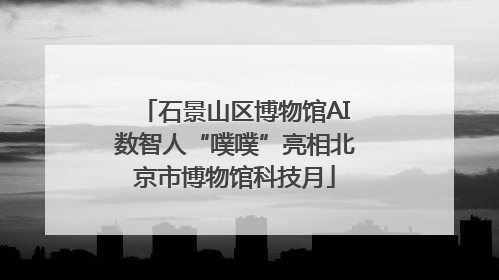 石景山区博物馆AI数智人“噗噗”亮相北京市博物馆科技月