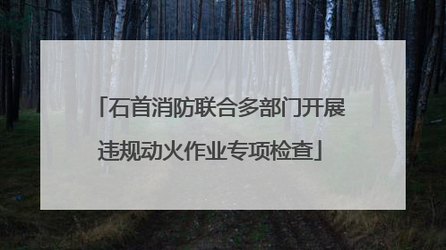石首消防联合多部门开展违规动火作业专项检查