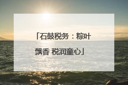 石鼓税务：粽叶飘香 税润童心