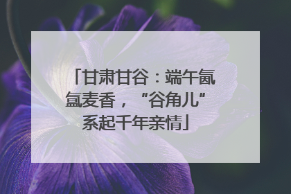 甘肃甘谷：端午氤氲麦香，“谷角儿”系起千年亲情