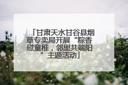 甘肃天水甘谷县烟草专卖局开展“粽香慰童稚，邻里共端阳”主题活动