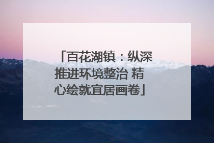 百花湖镇：纵深推进环境整治 精心绘就宜居画卷