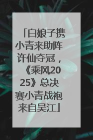 白娘子携小青来助阵许仙夺冠，《乘风2025》总决赛小青战袍来自吴江