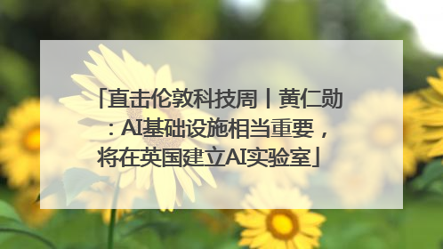 直击伦敦科技周丨黄仁勋：AI基础设施相当重要，将在英国建立AI实验室
