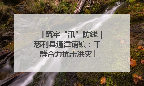 筑牢“汛”防线｜慈利县通津铺镇：干群合力抗击洪灾
