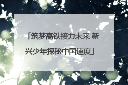 筑梦高铁接力未来 新兴少年探秘中国速度