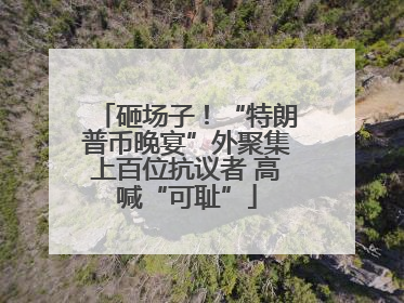 砸场子！“特朗普币晚宴”外聚集上百位抗议者 高喊“可耻”