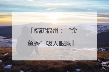 福建福州：“金鱼秀”吸人眼球