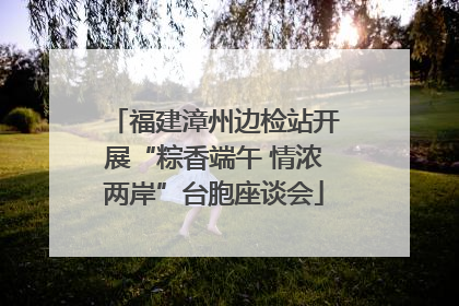 福建漳州边检站开展“粽香端午 情浓两岸”台胞座谈会