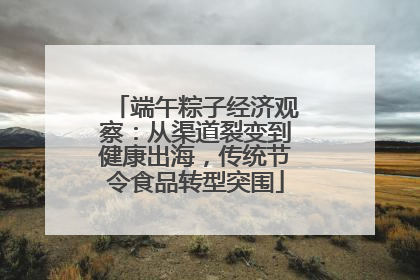 端午粽子经济观察：从渠道裂变到健康出海，传统节令食品转型突围