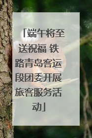 端午将至送祝福 铁路青岛客运段团委开展旅客服务活动