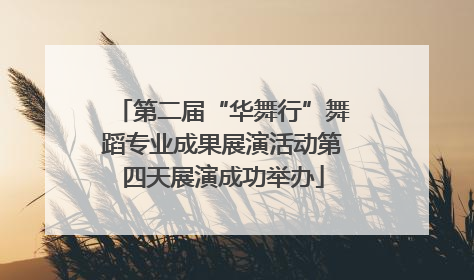 第二届“华舞行”舞蹈专业成果展演活动第四天展演成功举办