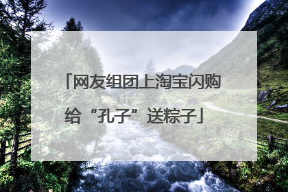 网友组团上淘宝闪购给“孔子”送粽子