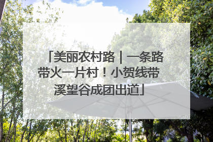 美丽农村路｜一条路带火一片村！小贺线带溪望谷成团出道