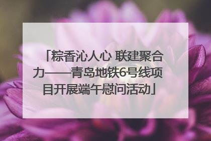 粽香沁人心 联建聚合力——青岛地铁6号线项目开展端午慰问活动