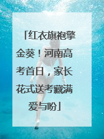红衣旗袍擎金葵！河南高考首日，家长花式送考藏满爱与盼