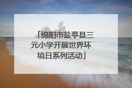 绵阳市盐亭县三元小学开展世界环境日系列活动