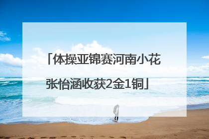 体操亚锦赛河南小花张怡涵收获2金1铜