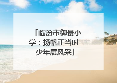 临汾市御景小学：扬帆正当时 少年展风采
