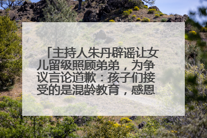 主持人朱丹辟谣让女儿留级照顾弟弟，为争议言论道歉：孩子们接受的是混龄教育，感恩每一条批评