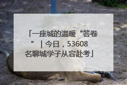 一座城的温暖“答卷”｜今日，53608名聊城学子从容赴考