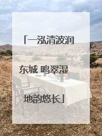 一泓清波润东城 鸣翠湿地韵悠长