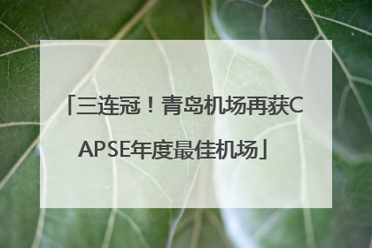 三连冠！青岛机场再获CAPSE年度最佳机场