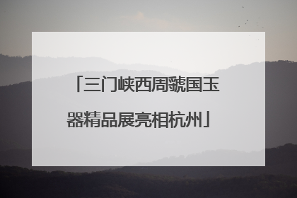 三门峡西周虢国玉器精品展亮相杭州