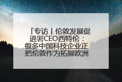 专访丨伦敦发展促进署CEO西特伦：很多中国科技企业正把伦敦作为拓展欧洲市场的门户