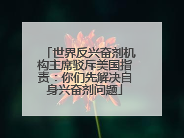世界反兴奋剂机构主席驳斥美国指责：你们先解决自身兴奋剂问题