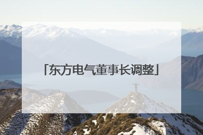 东方电气董事长调整