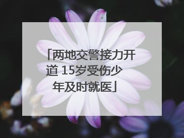 两地交警接力开道 15岁受伤少年及时就医