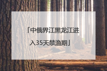 中俄界江黑龙江进入35天禁渔期