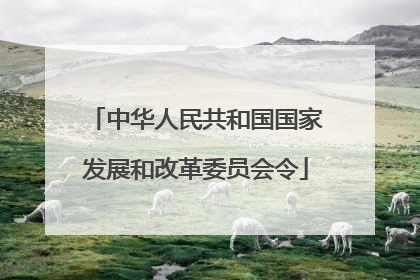 中华人民共和国国家发展和改革委员会令