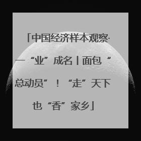 中国经济样本观察·一“业”成名丨面包“总动员”！“走”天下也“香”家乡