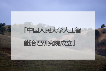 中国人民大学人工智能治理研究院成立