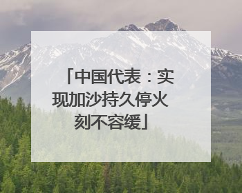 中国代表：实现加沙持久停火刻不容缓