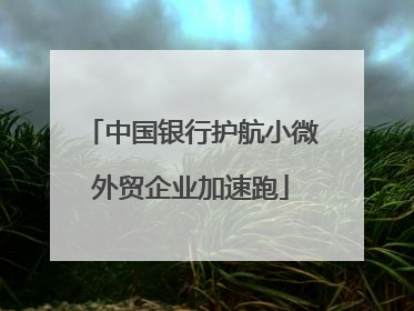 中国银行护航小微外贸企业加速跑